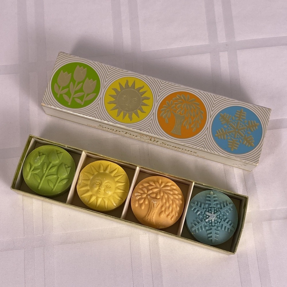Vintage Avon "Soaps for all Season" box of 4 Hostess Soaps